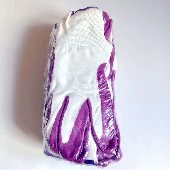 NEW NITRILE PALM GARDENING GLOVES 10 Pairs Women’s - Picture 3 of 11